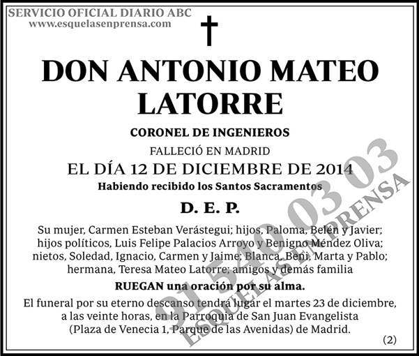 Antonio Mateo Latorre